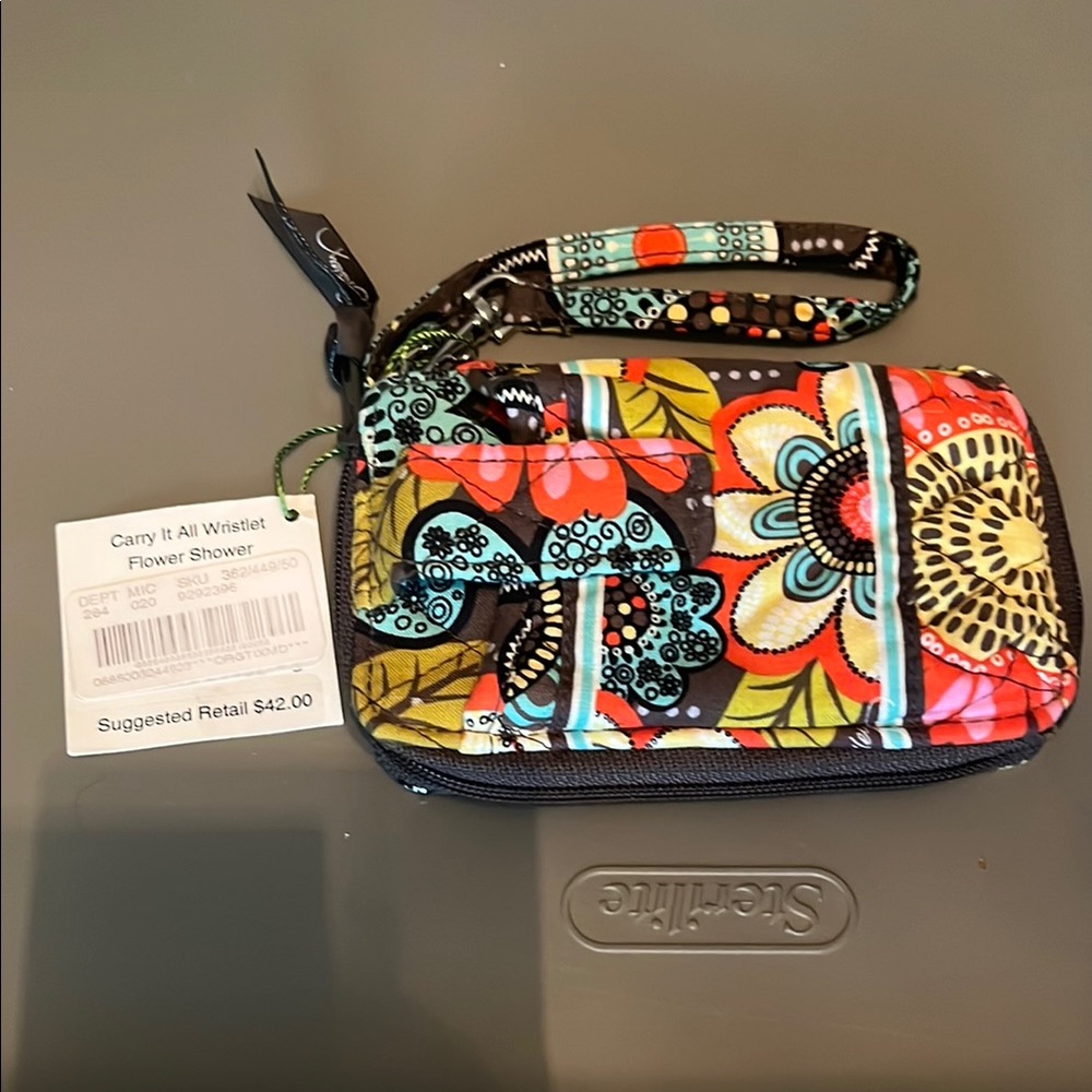 Vera Bradley Red and Blue Clutch Wristlet